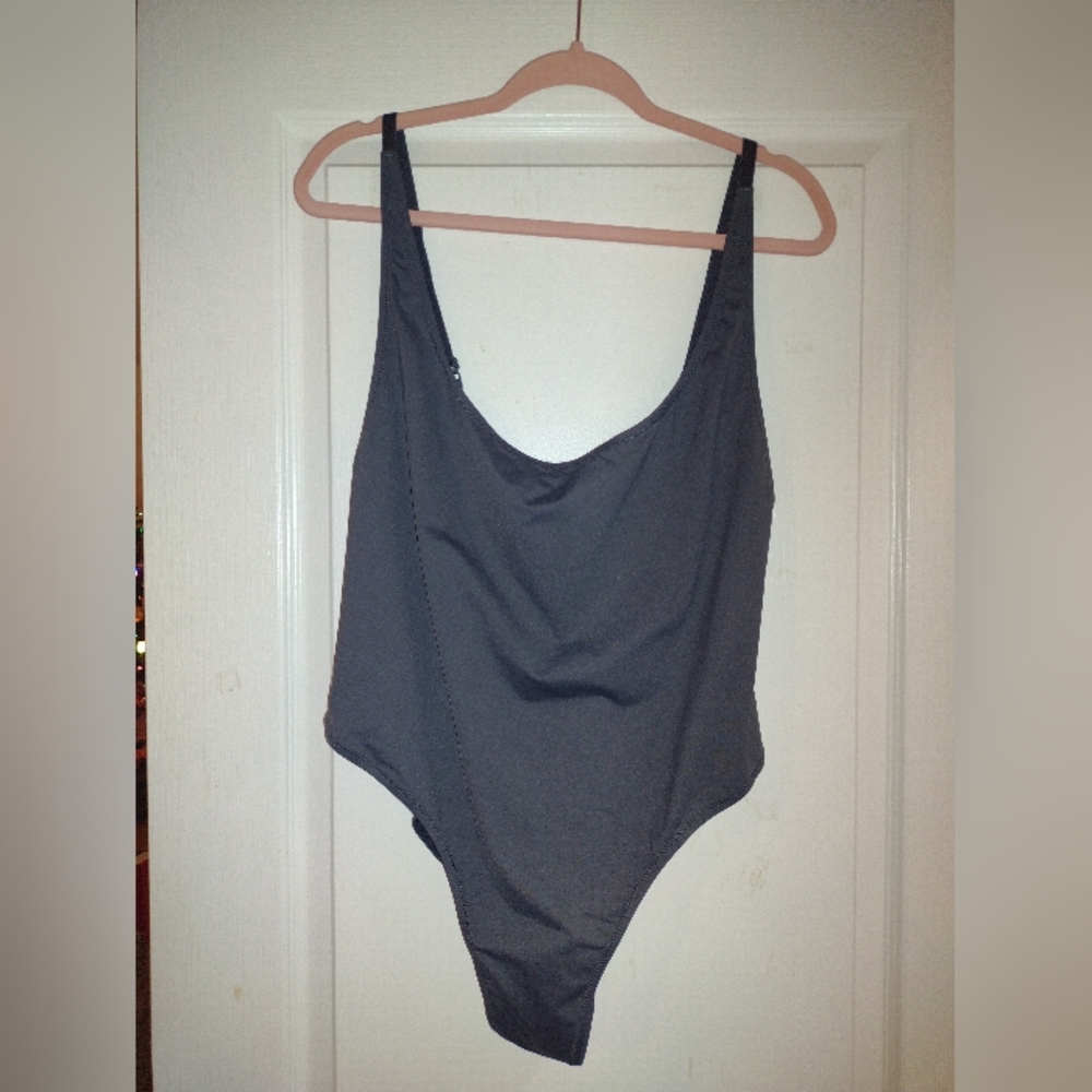 Skims one piece swim suit 2X - Size 2XL Skims Swim Suit Gun Metal Gray